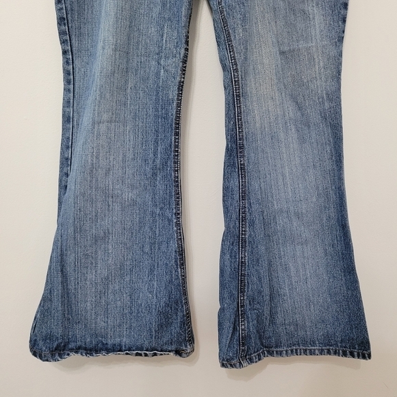 Mudd‎ Yo! Women's Vintage 90s Y2K Flare Bell Bottom Jeans, Size 11, Button Fly - Picture 5 of 11